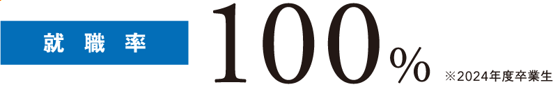 就職率　100%　※2024年度卒業生